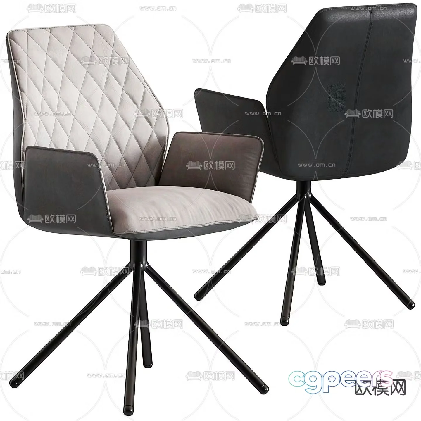 Pertica lounge chair single chair 3d model