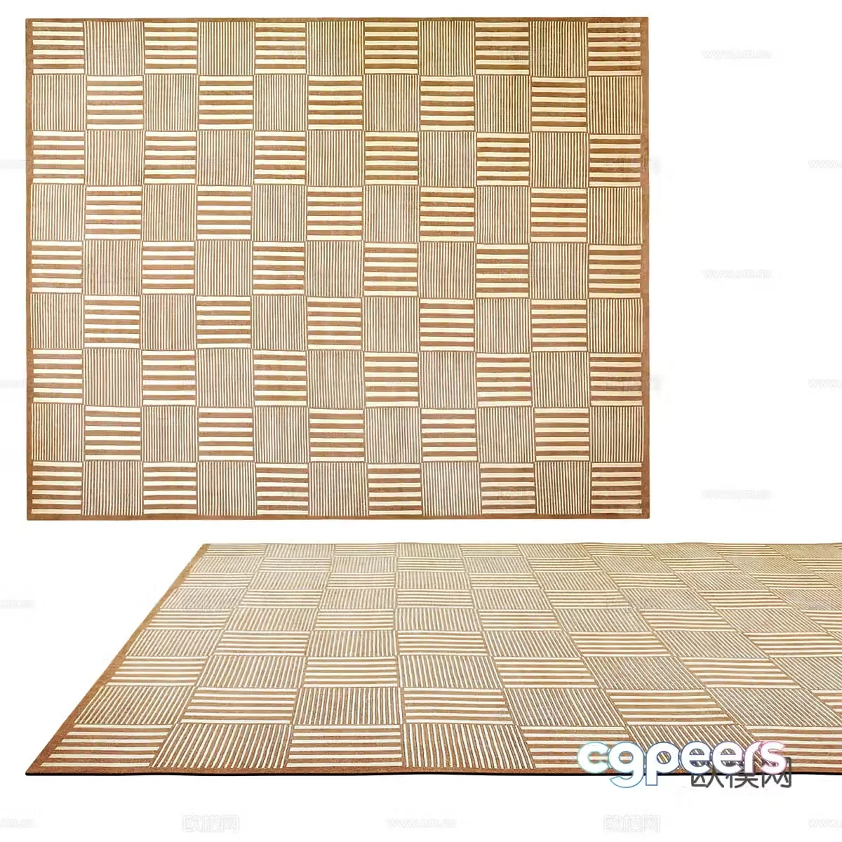New Chinese plaid carpet 3D model
