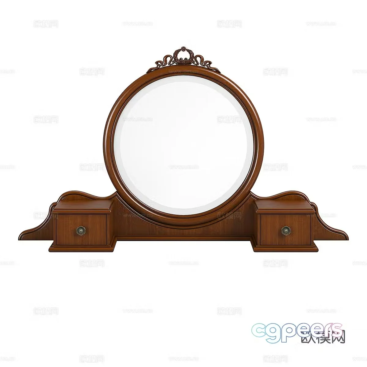 American dressing mirror 3d model