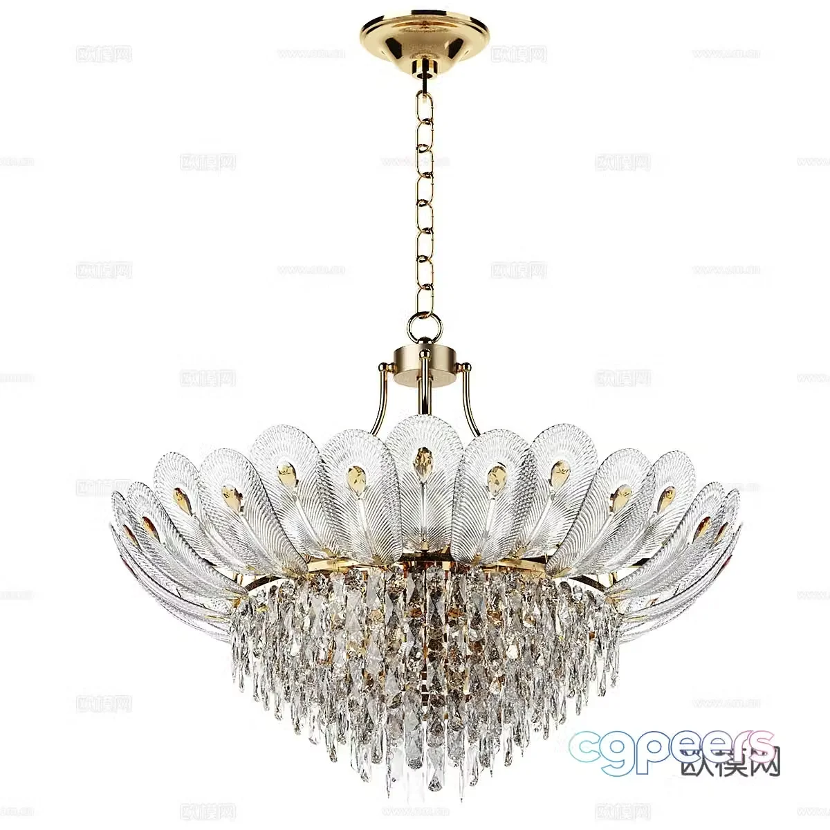 French simple light luxury chandeliers chandeliers chandeliers chandeliers 3D model