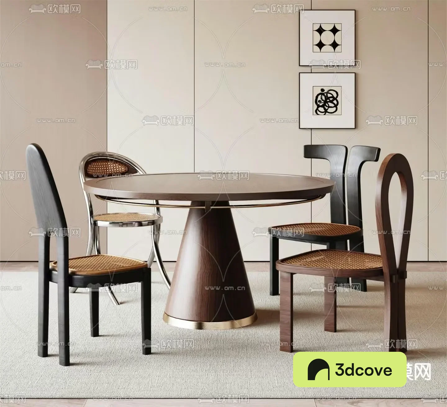 Medieval style dining table and chairs