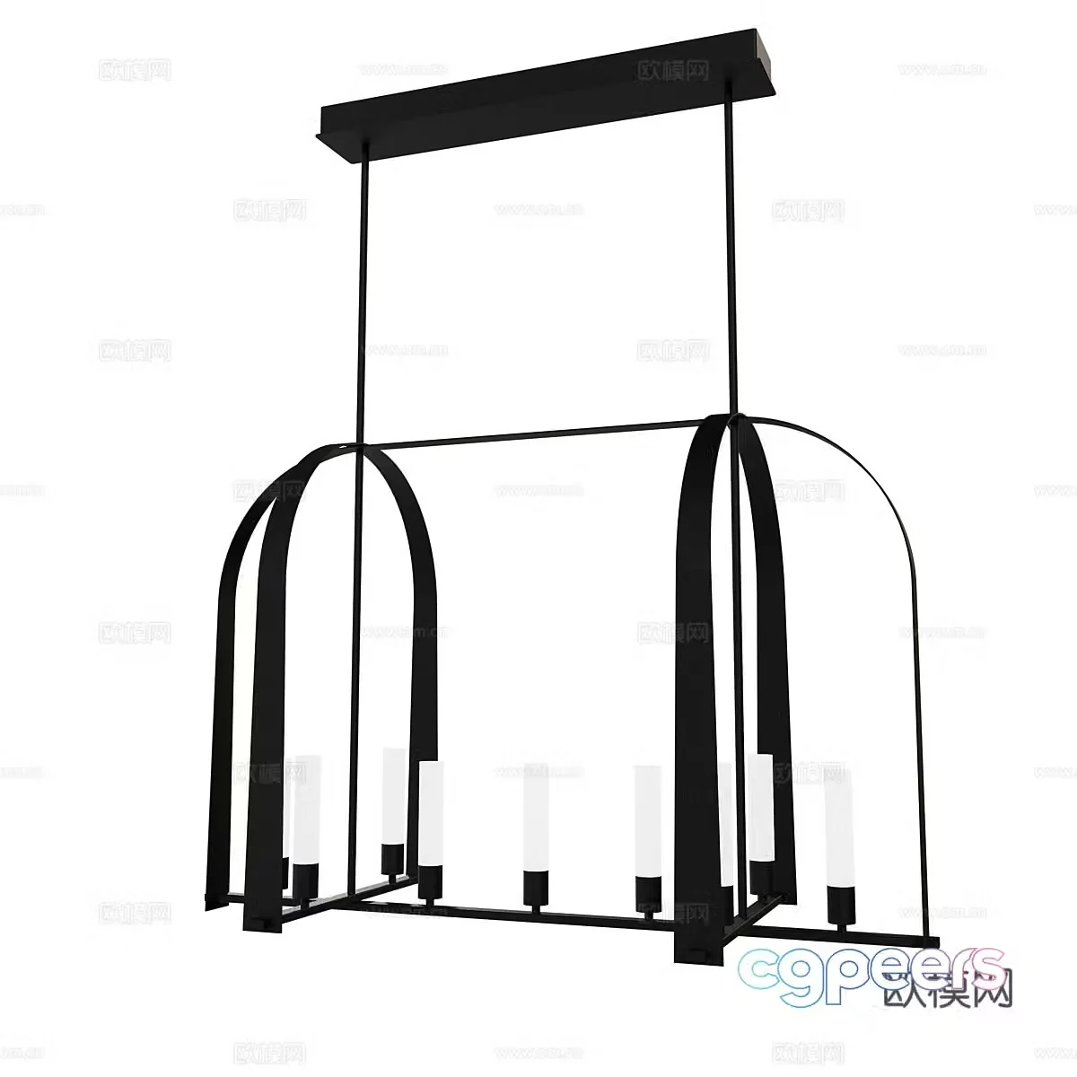 Modern minimalist chandelier 3d model