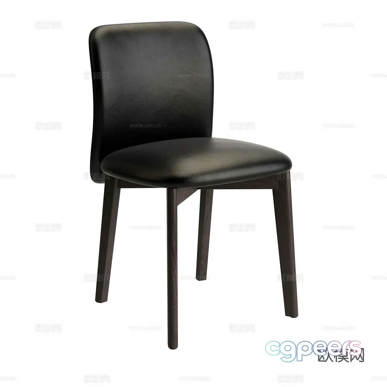 Frag Modern Single Chair Minimalist Dining Chair Dining Chair Leather Dining Chair Leather Dining Chair Wooden Chair 3D Model
