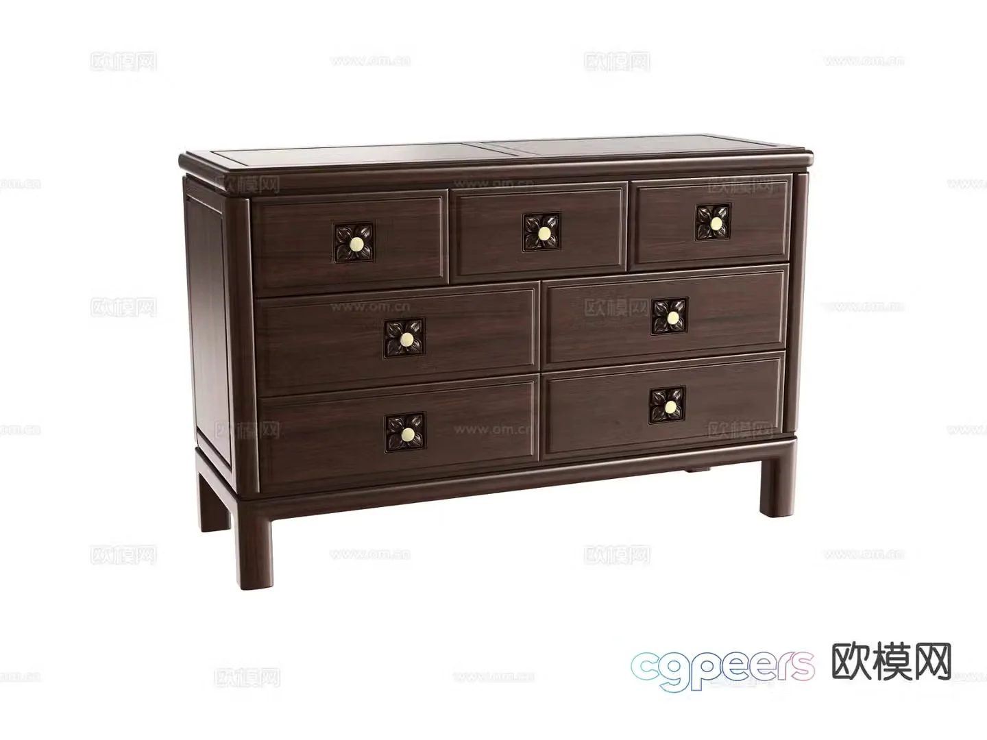 New Chinese style chest 3d model