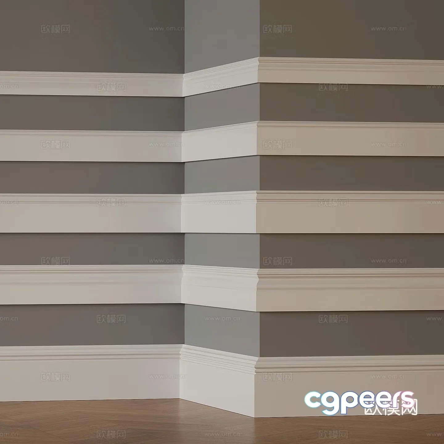 18 French skirting 3d model