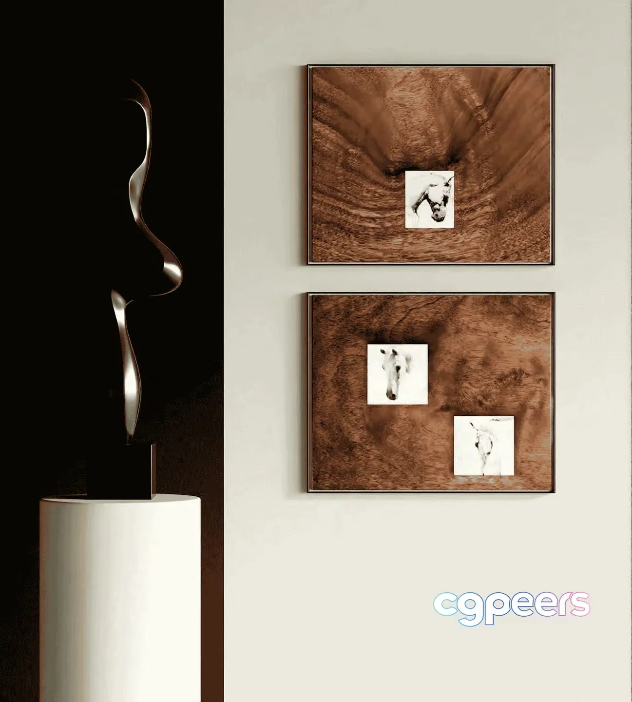 Modern Artwork 3D Model – 10724 – VRAY Render