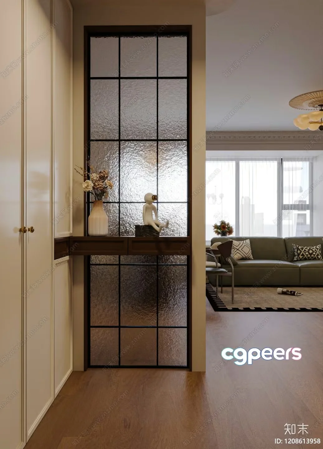 Modern Living Room 3D Model – 2398 – VRAY Render