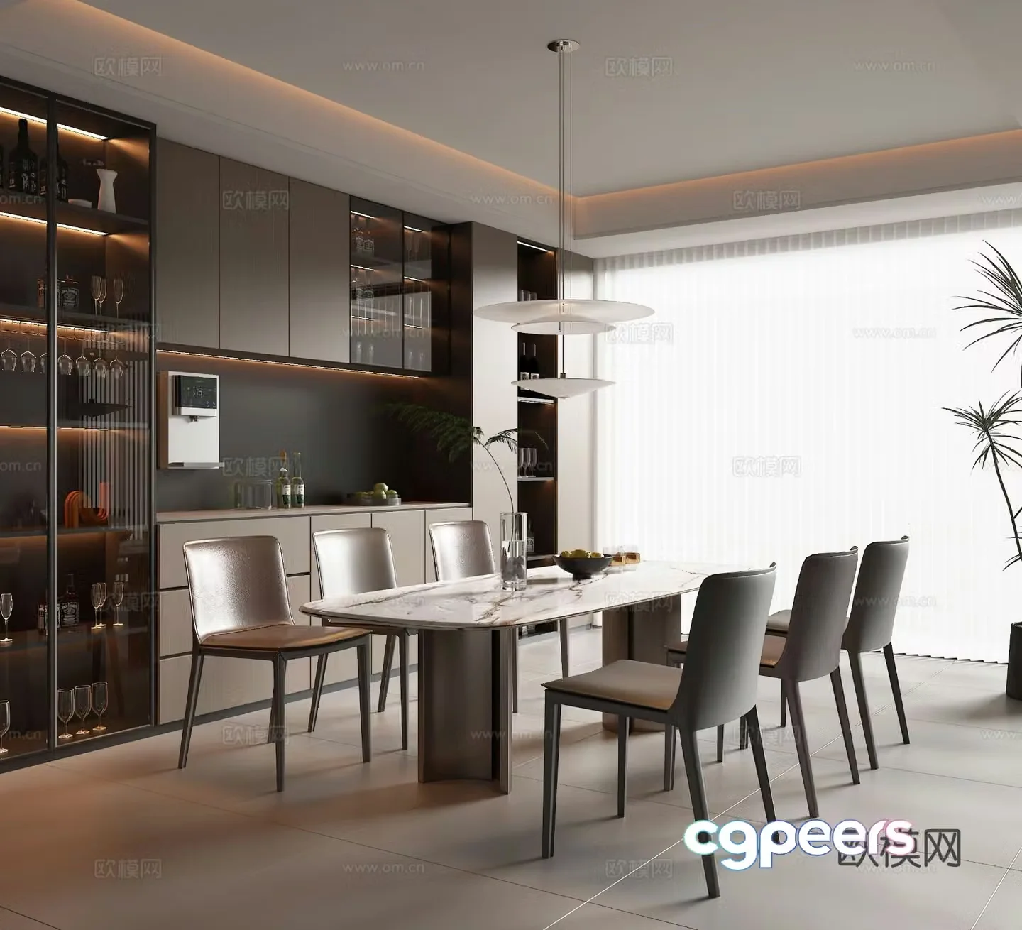 Italian restaurant 3d model