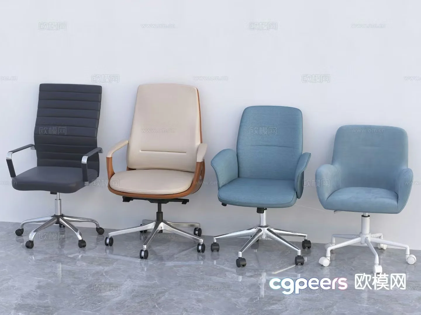 Modern office chair swivel chair 3d model