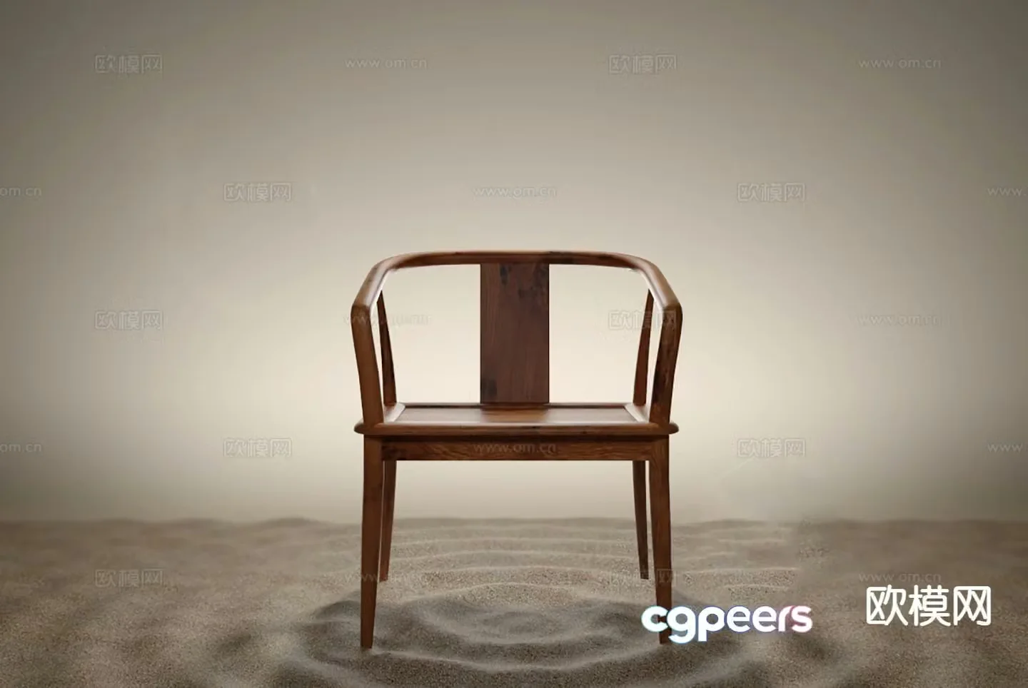 Single chair leisure chair dining chair armchair 3d model
