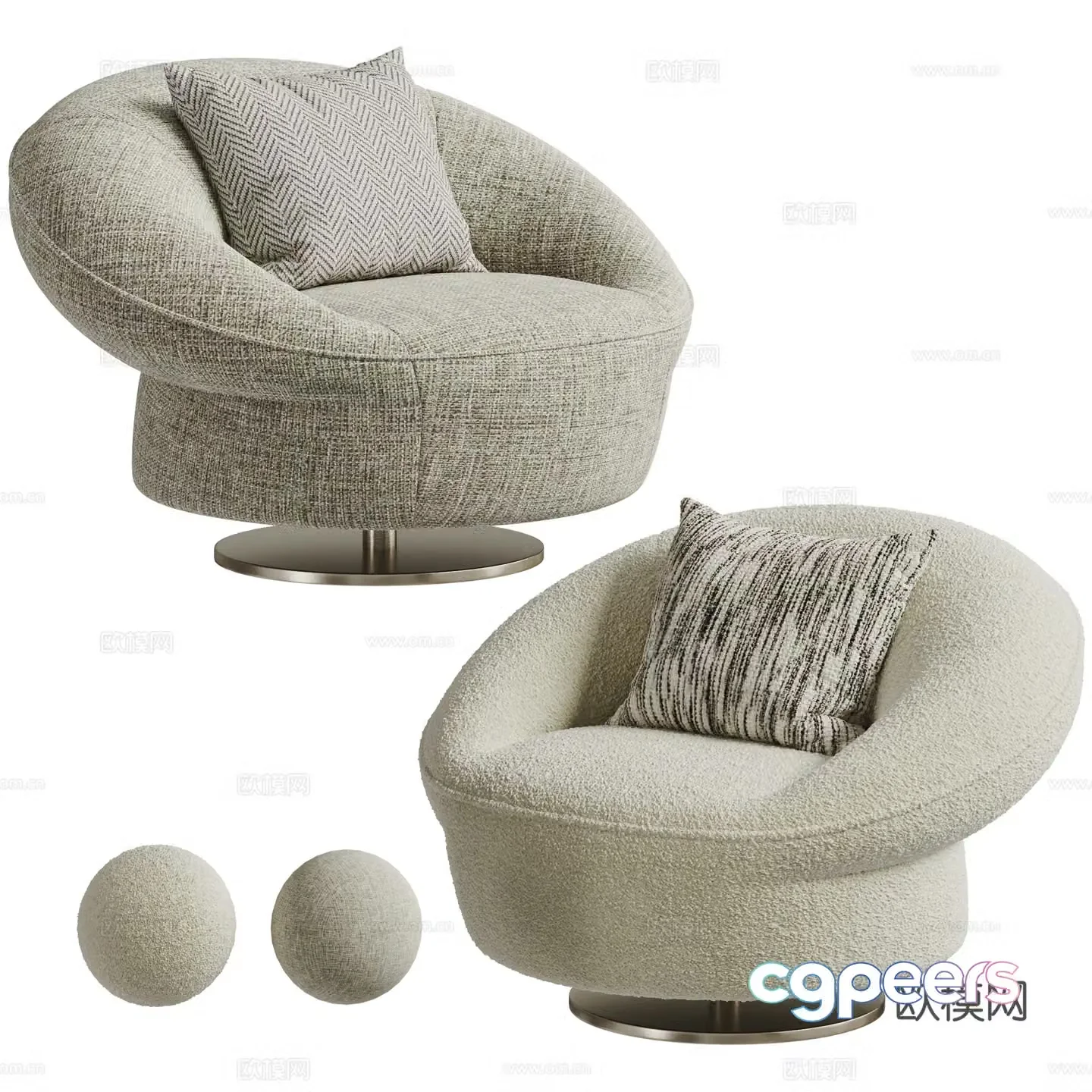 Modern single sofa 3d model