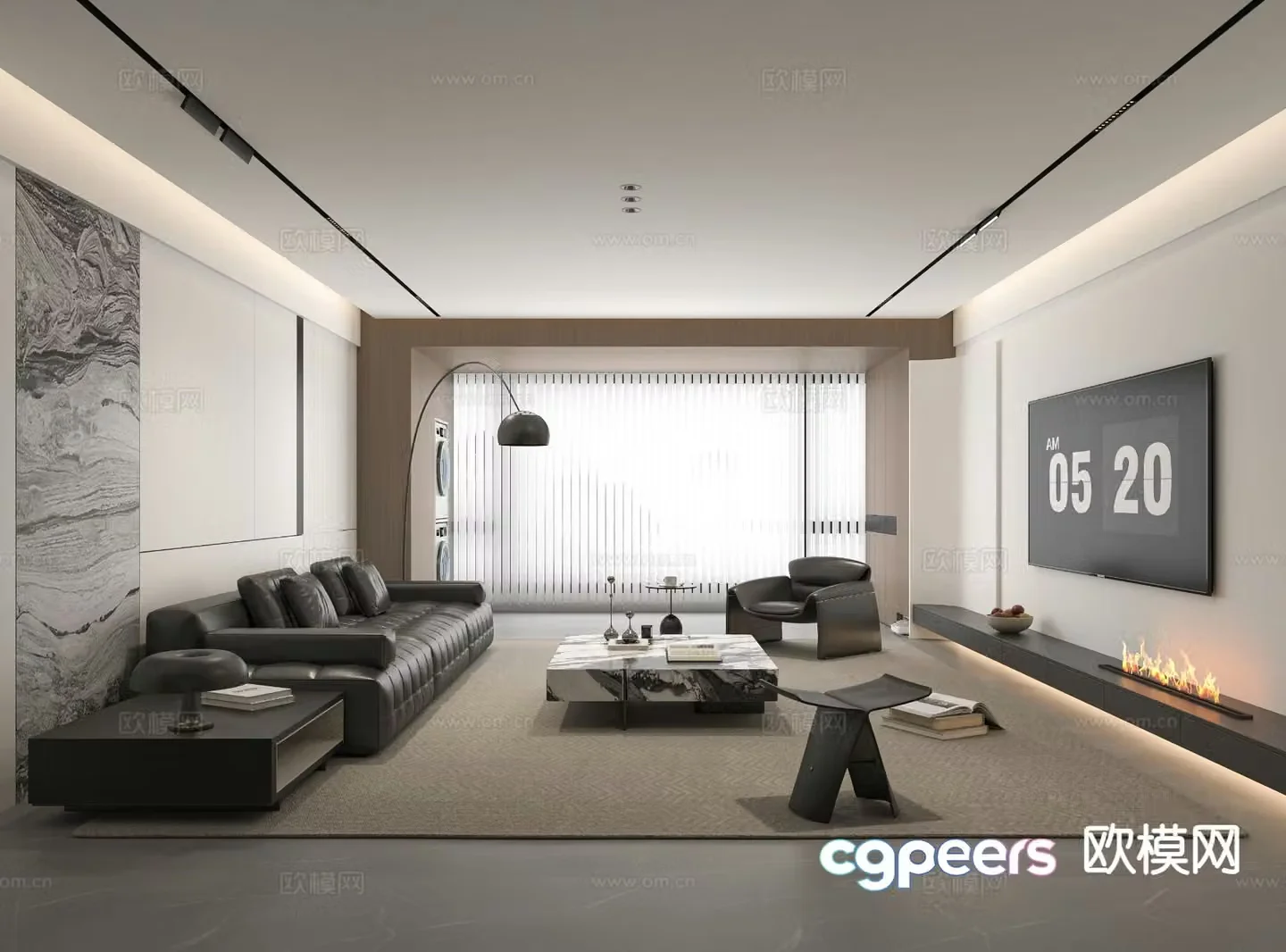 Modern living room 3d model
