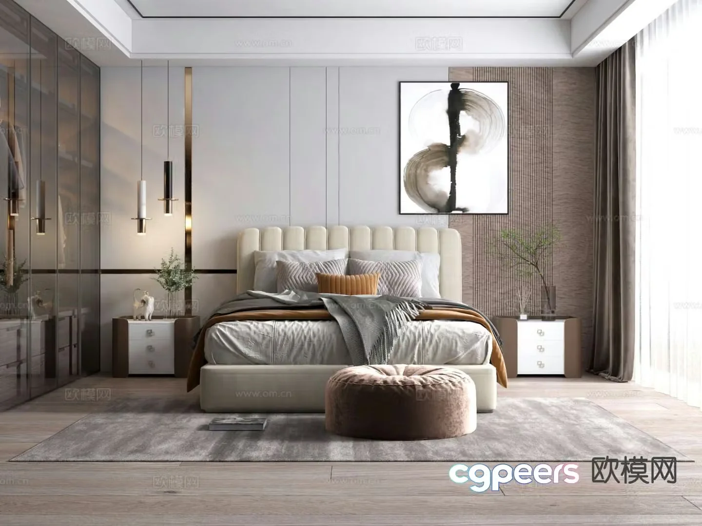 Italian style bedroom second bedroom 3d model