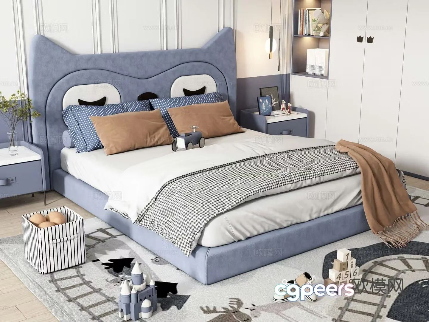 Modern children’s bed 3d model
