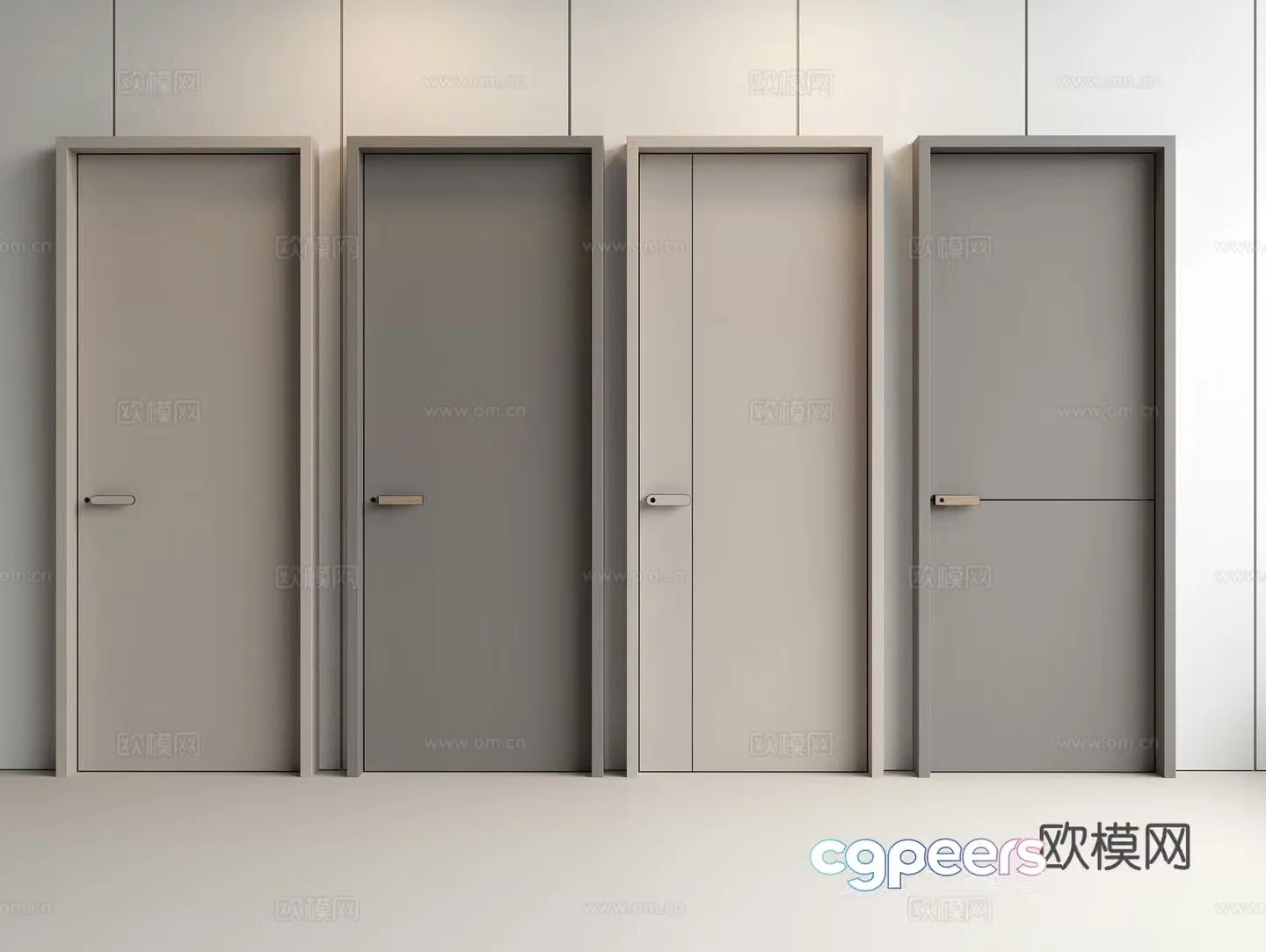 Modern door Single-open door Swing door Bedroom door Entrance door Minimalist door 3D model