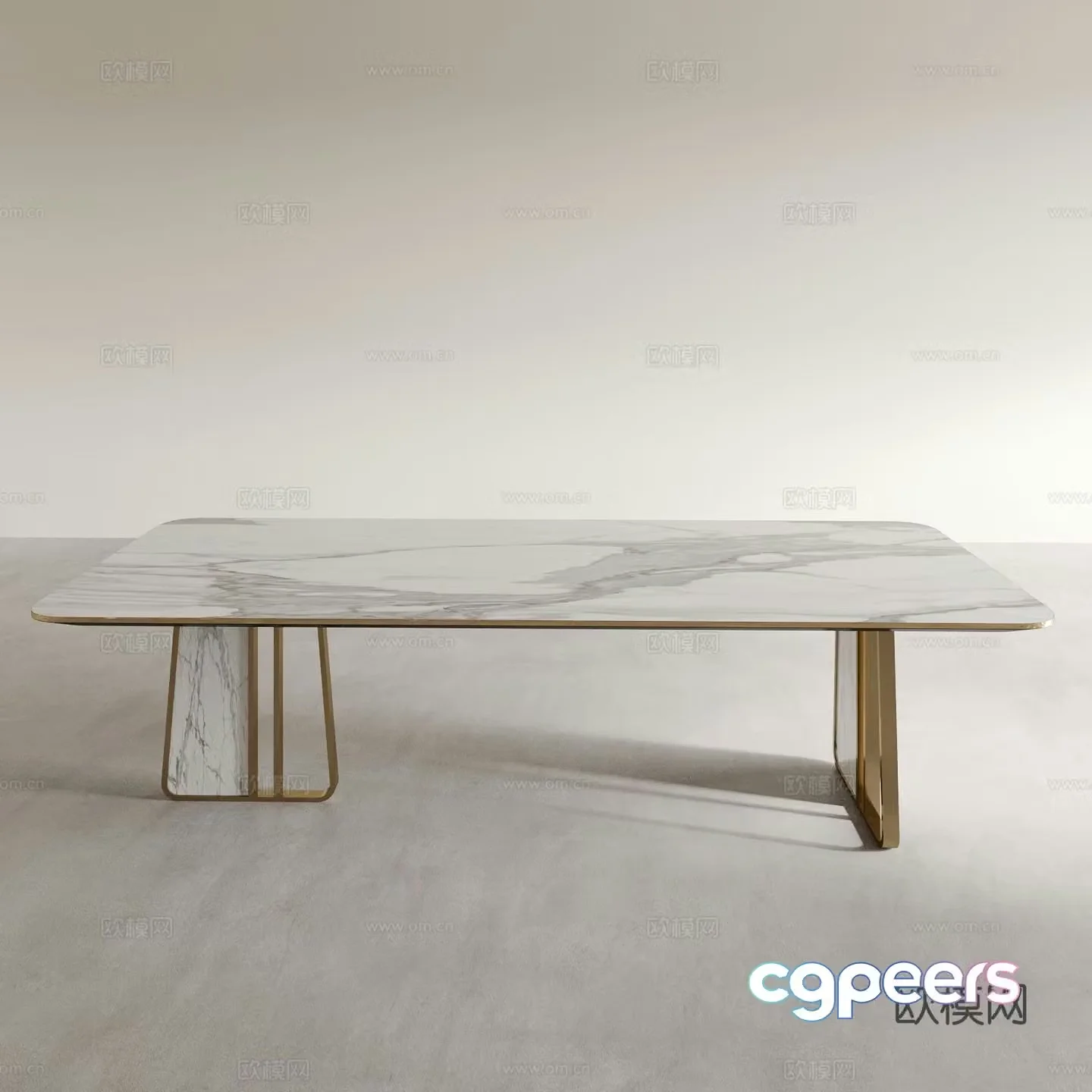 Dining table long table square table 3d model