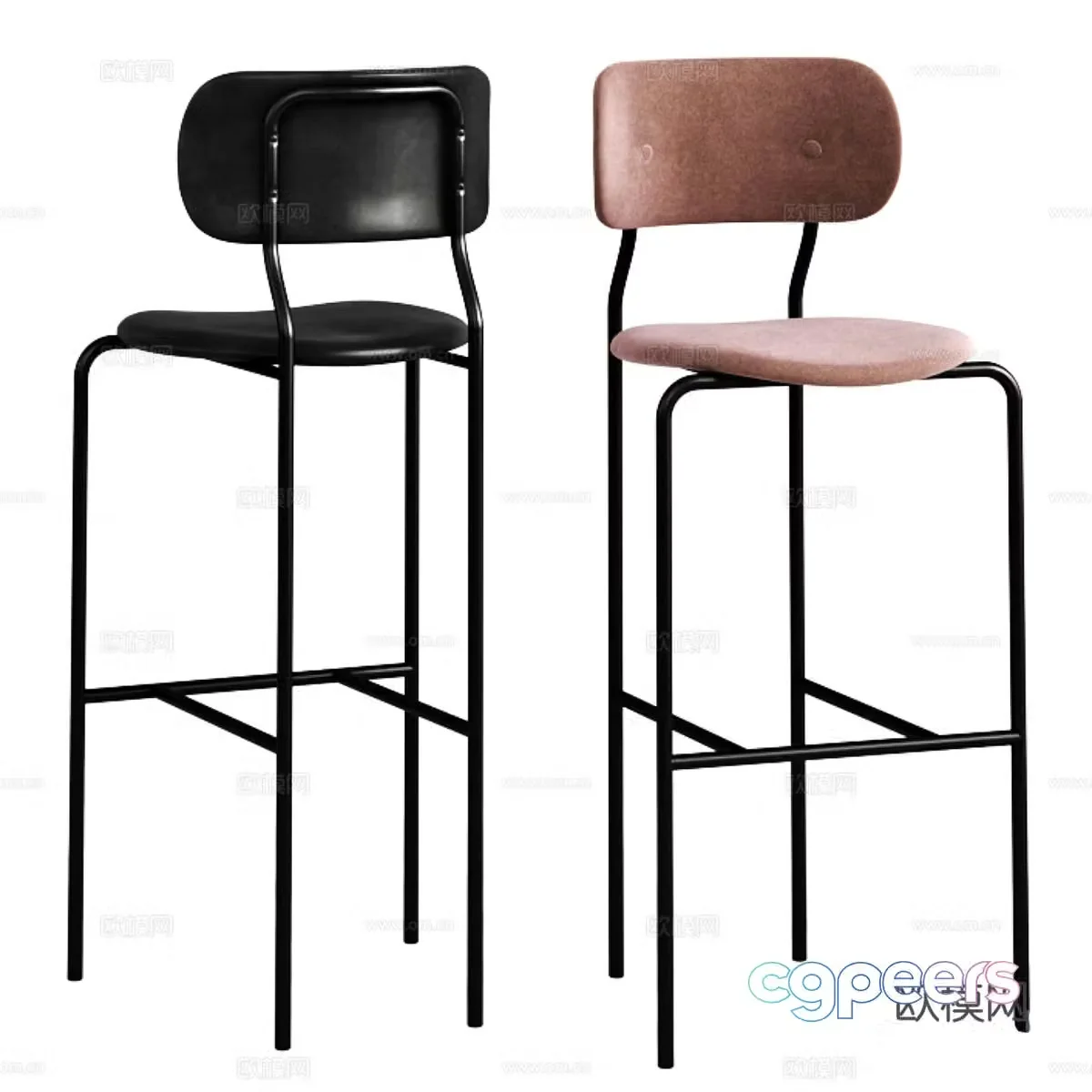 Modern minimalist GUBI Coco bar chair 3d model