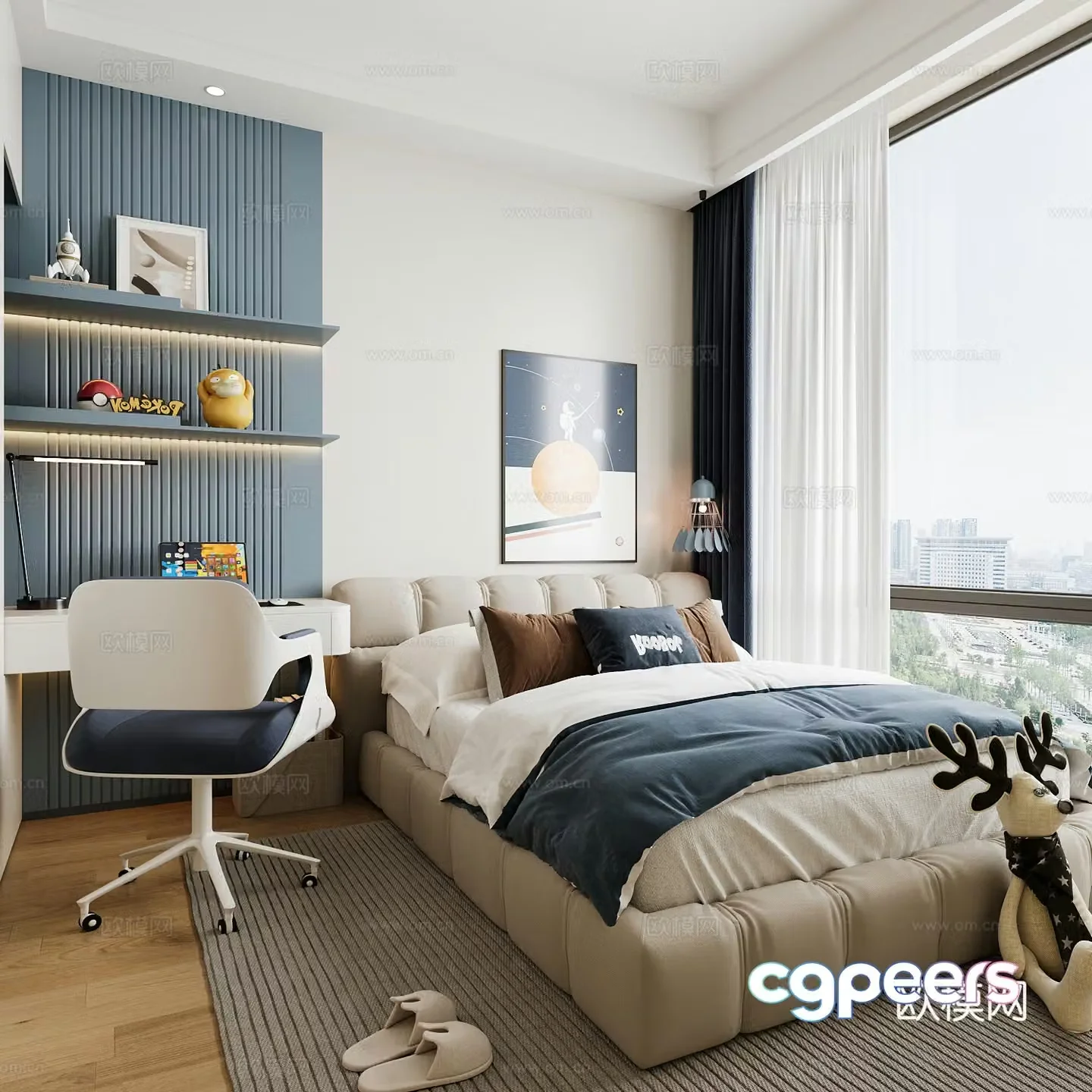 Modern children’s room boy’s room kid’s room 3d model