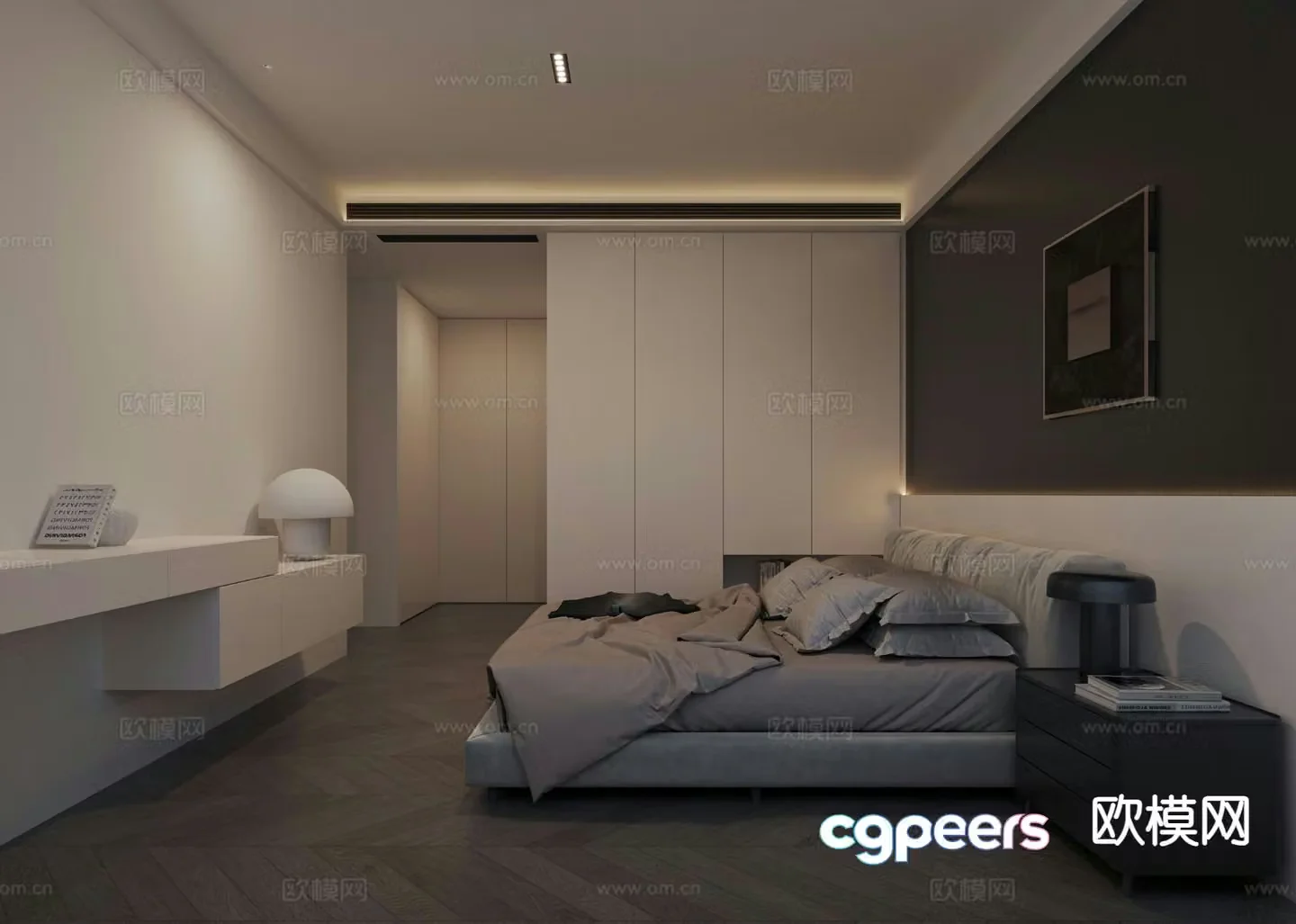 Modern bedroom master bedroom 3d model