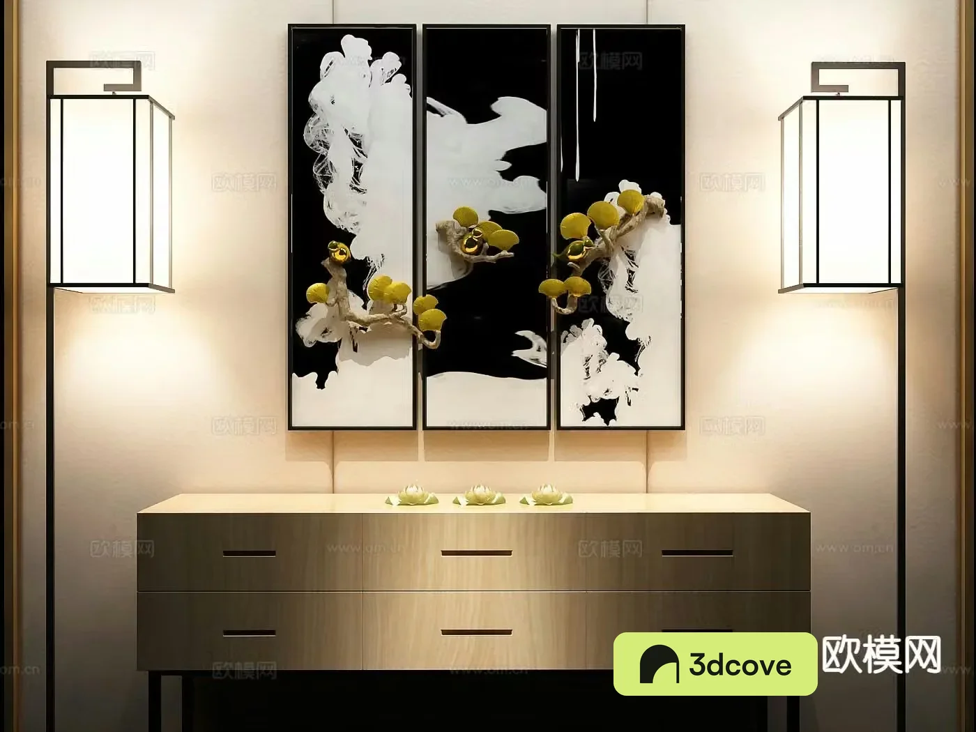 New Chinese style decorative painting abstract painting