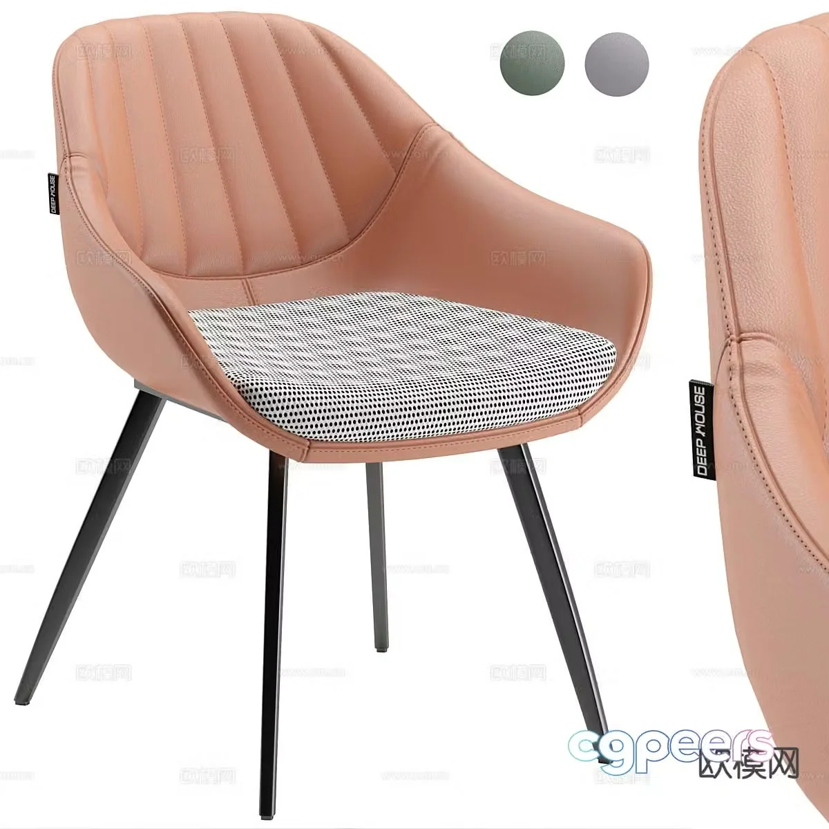 Book chair single chair dining chair single chair 3d model