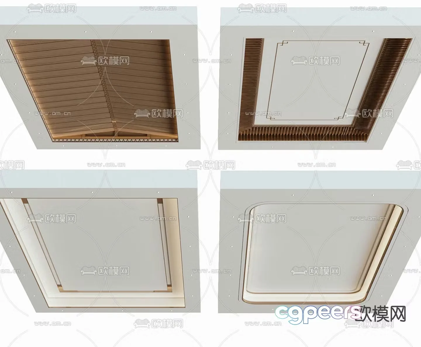New Chinese style ceiling 3D model