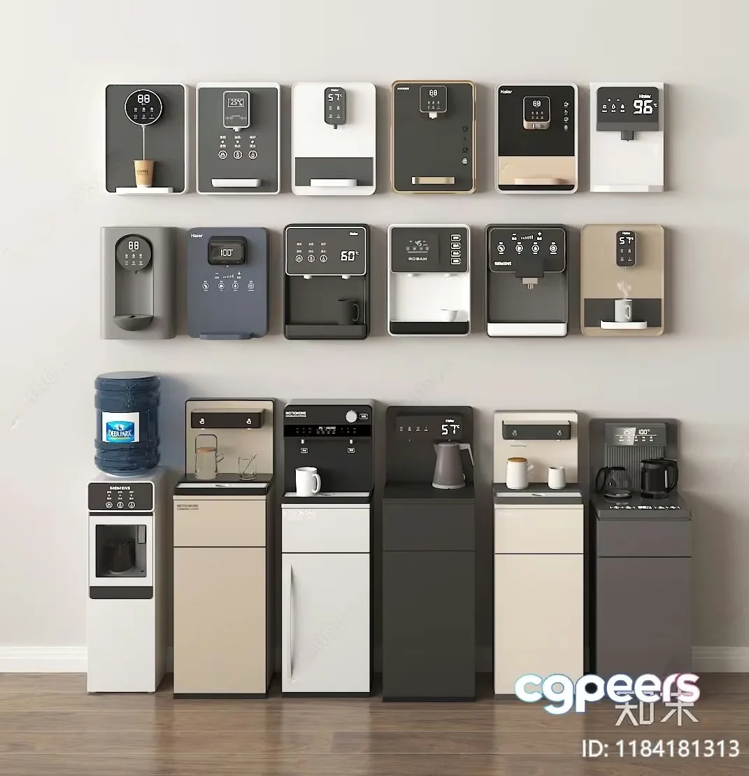 Office Water Coolers 3D Model – 17426 – VRAY Render