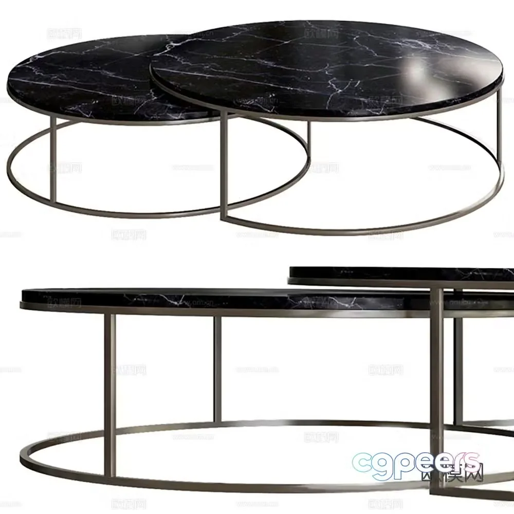 Mother and son coffee table marble coffee table 3d model