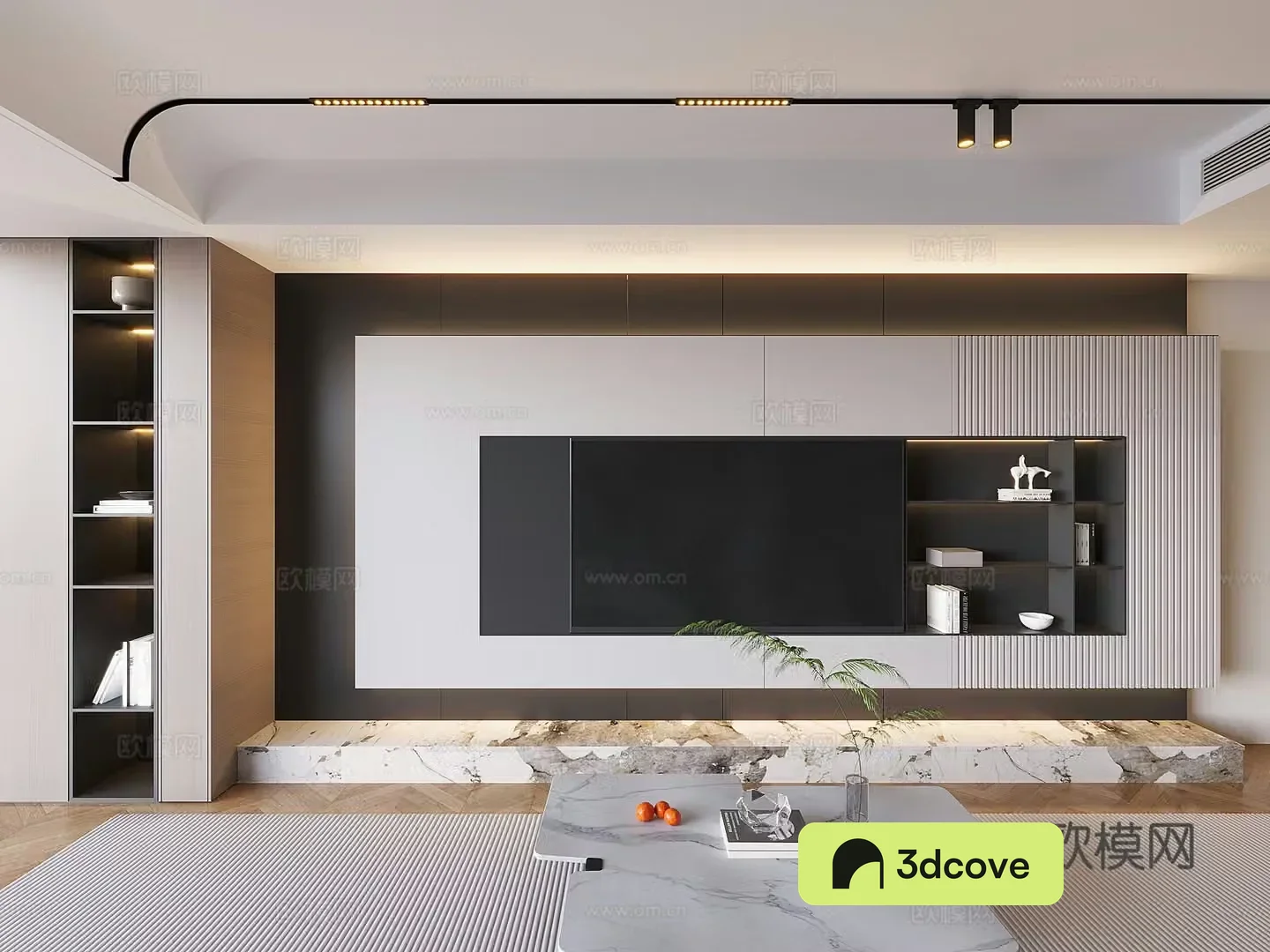 Modern background wall TV background