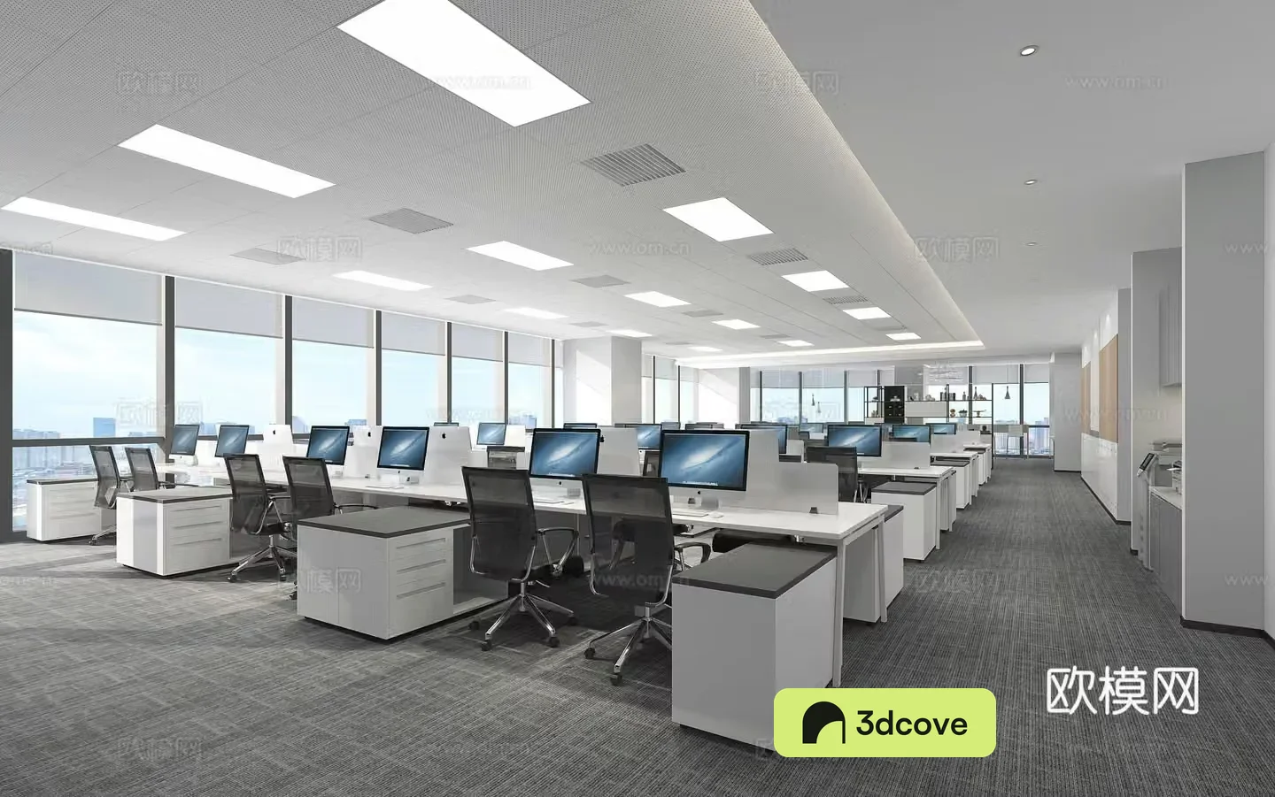 Modern open office area