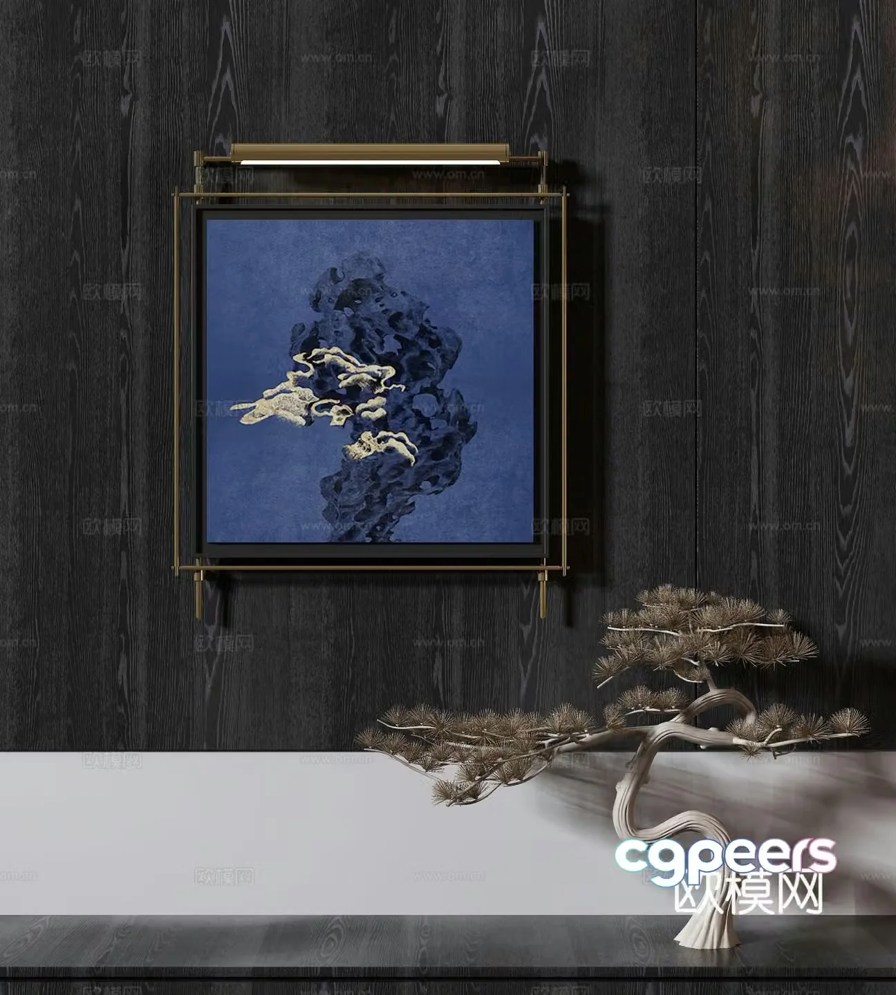 Modern Wasabi Hanging Painting Oil Painting 3D Model