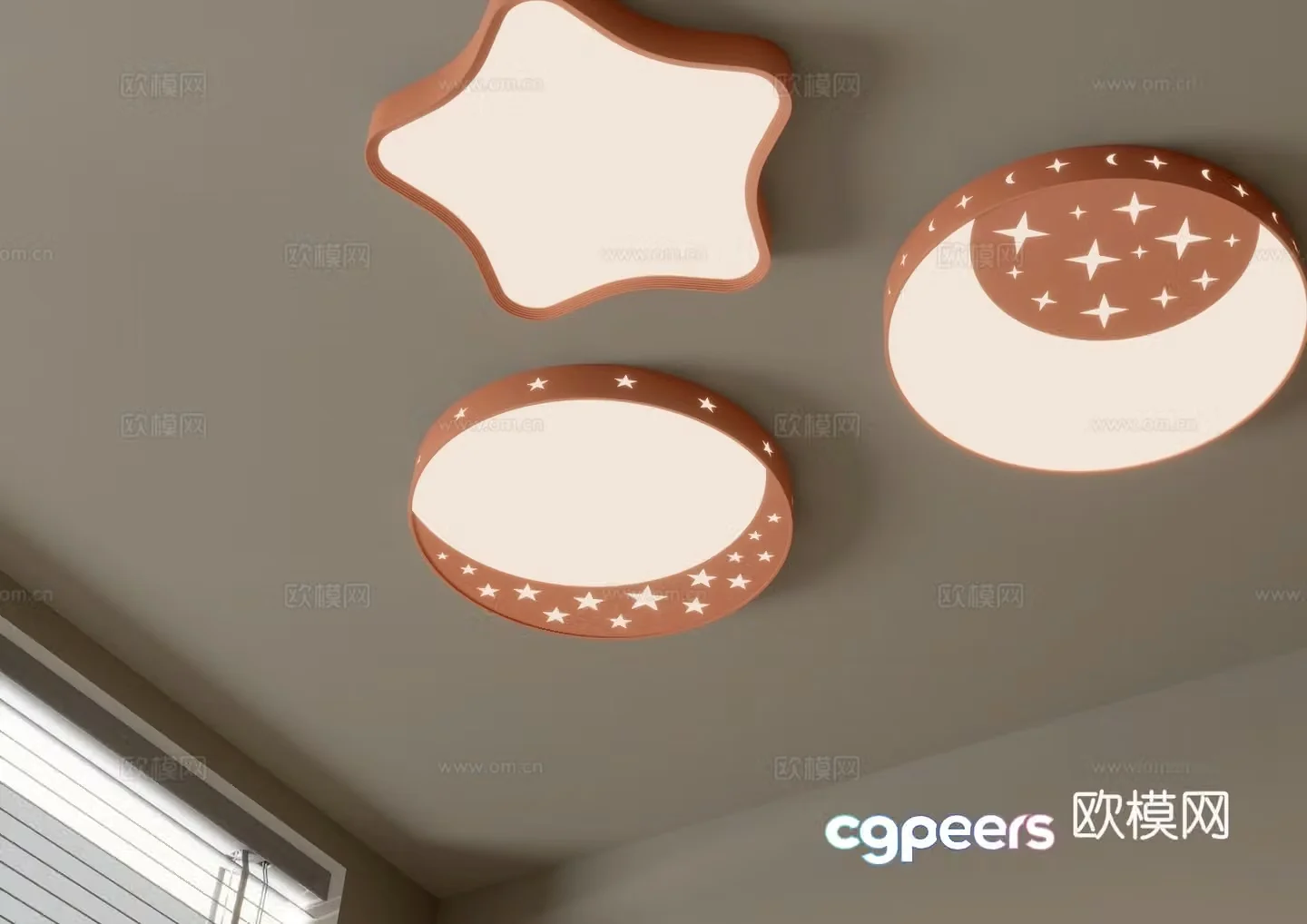 Modern ceiling lamp stylish living room lamp 3d model