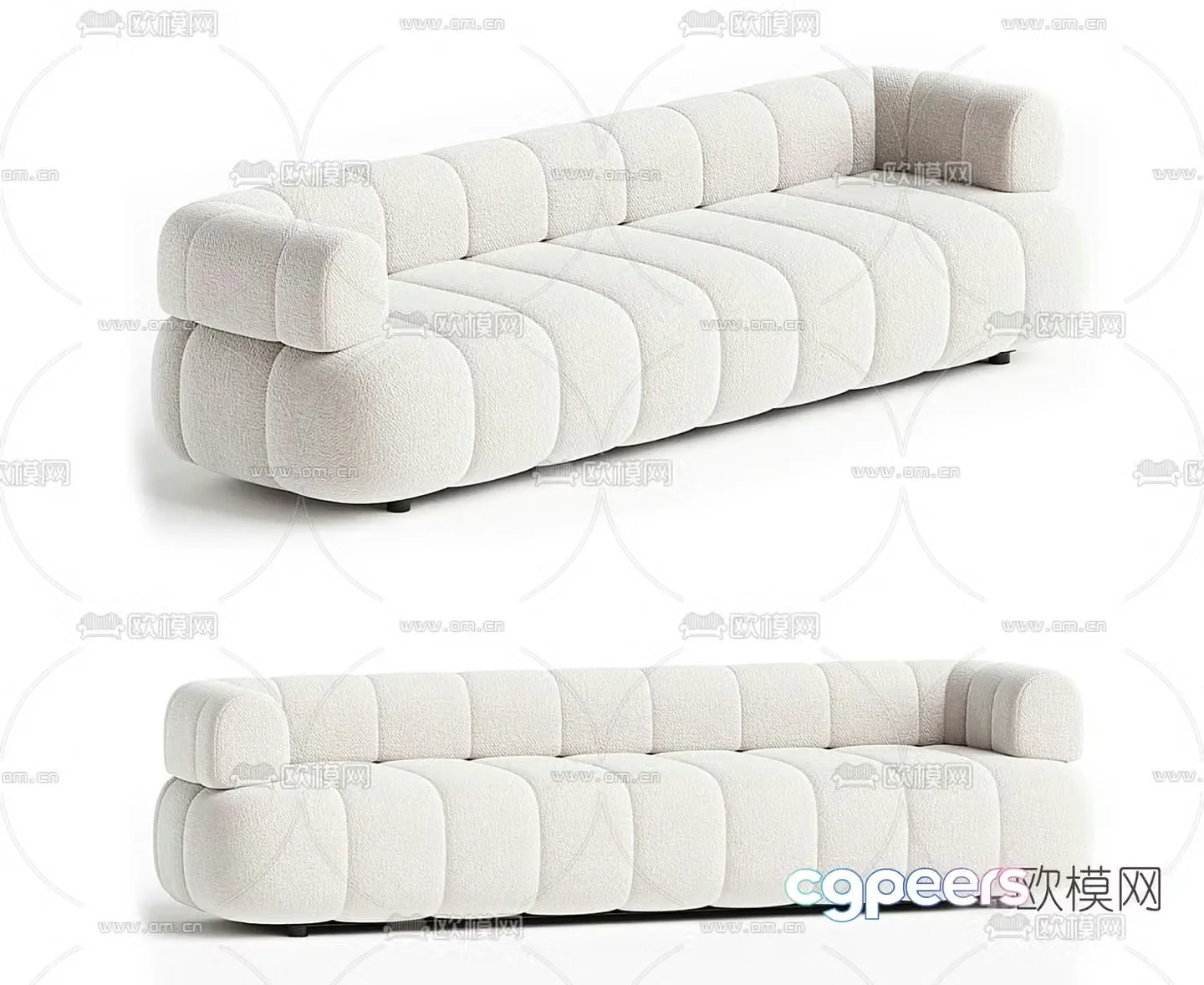 FLEXFORM white sofa 3d model