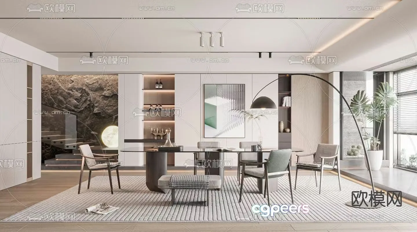 Minotti restaurant 3d model