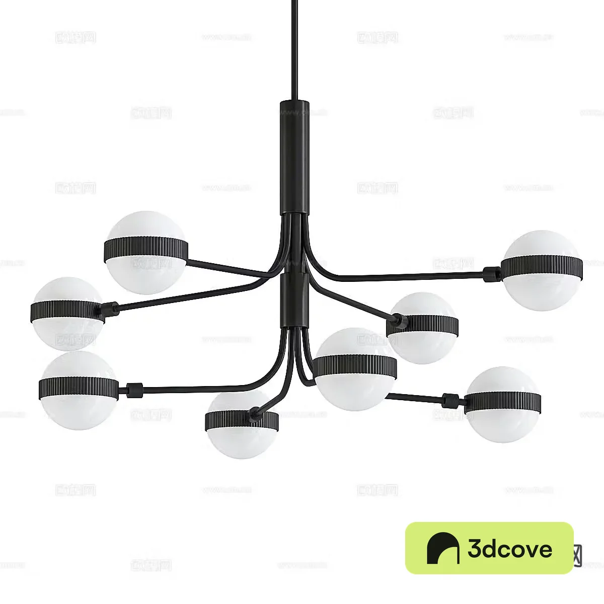 Modern multi-head chandelier
