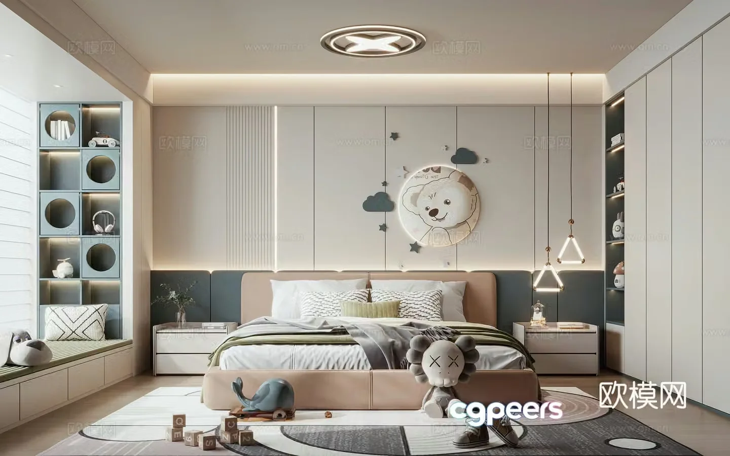 Modern children’s room 3d model
