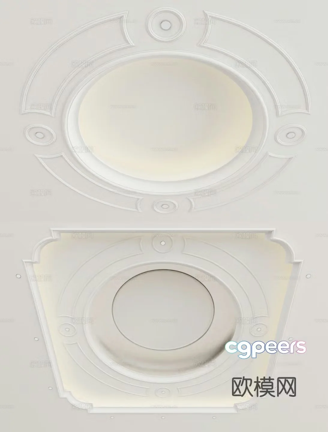 European style ceiling 3D model