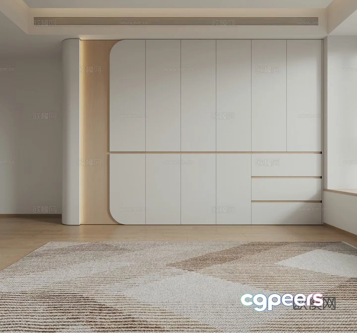 Modern wardrobe 3d model