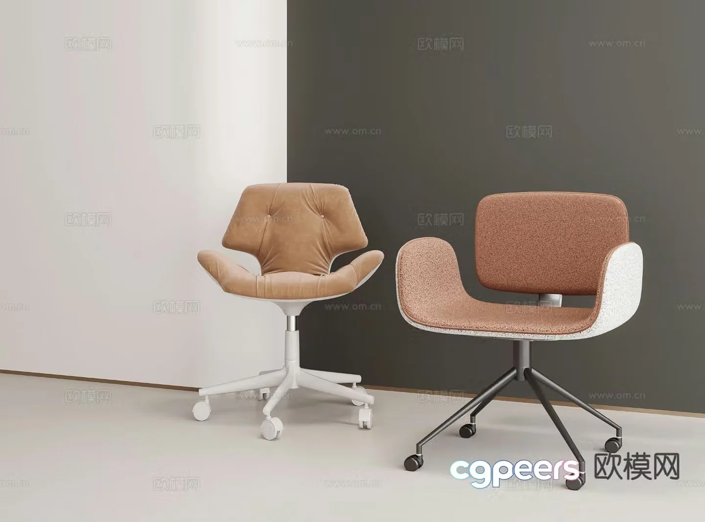 Modern office chair shift chair staff chair swivel chair 3d model