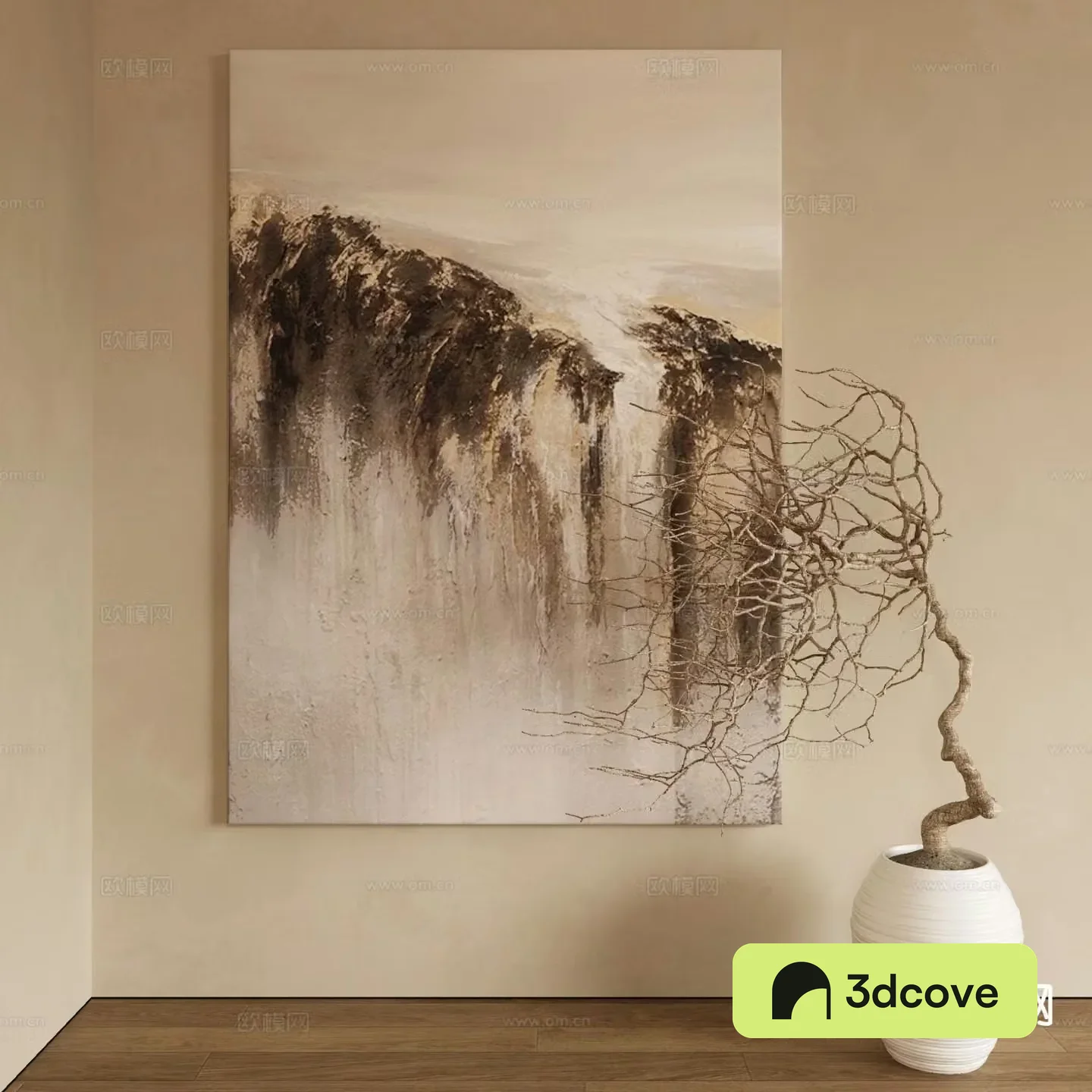 Wabi-sabi art painting texture painting decorative painting