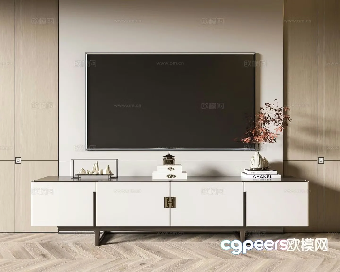New Chinese style TV cabinet 3d model