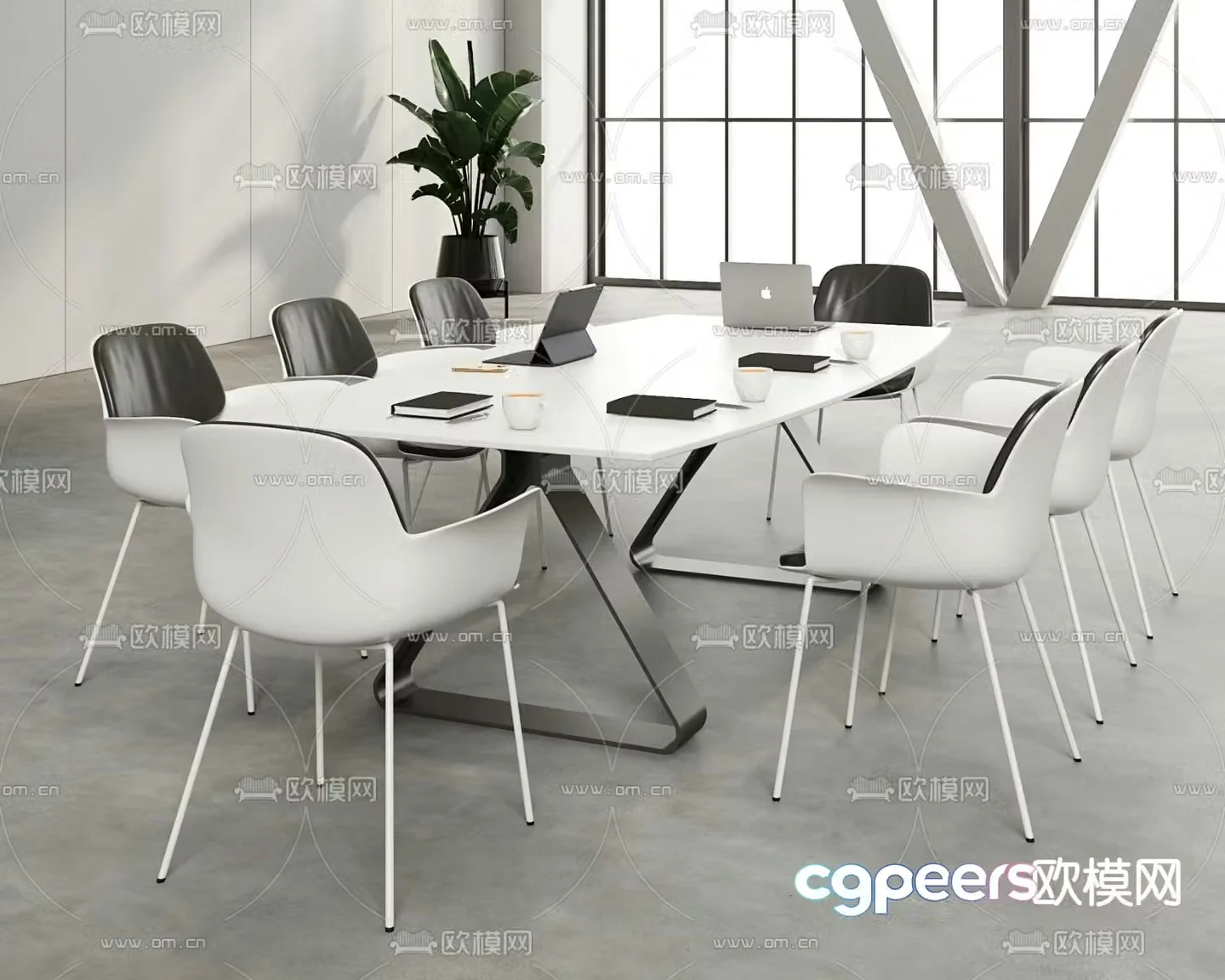 Modern conference table conference table 3d model