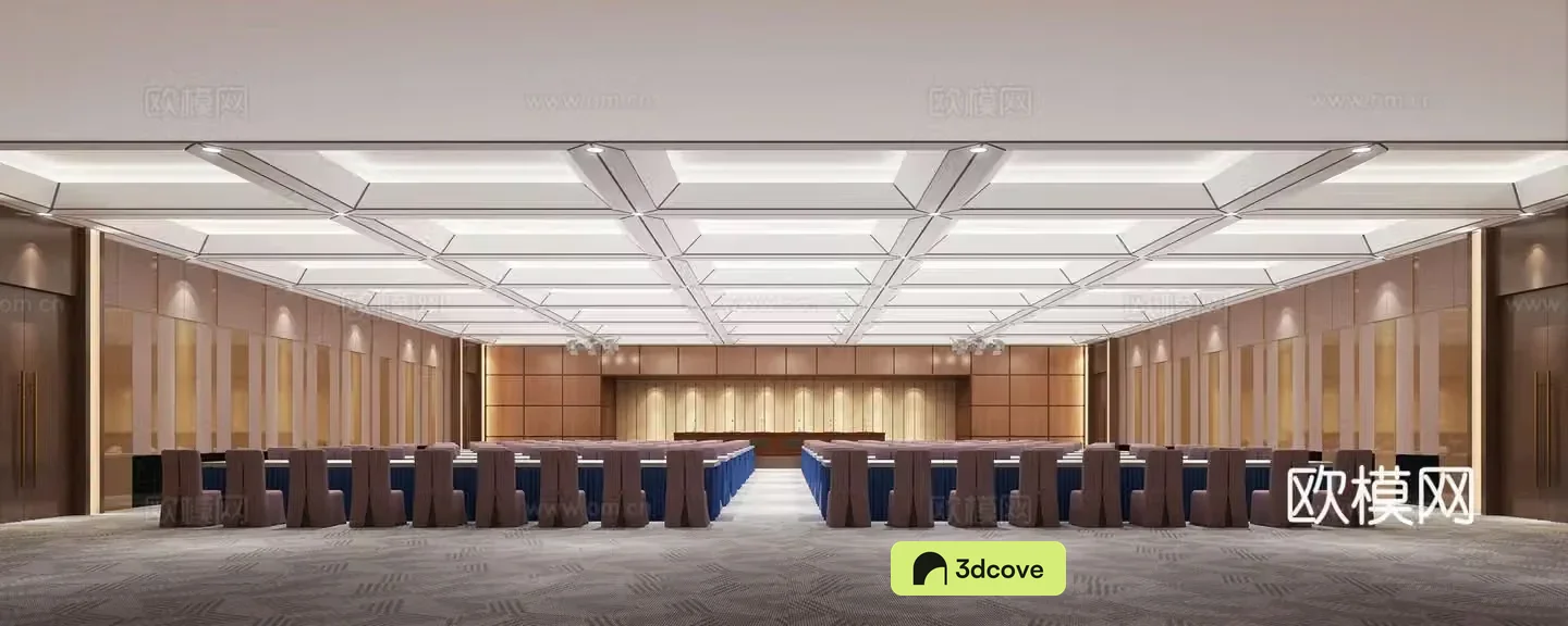 Modern bank hall