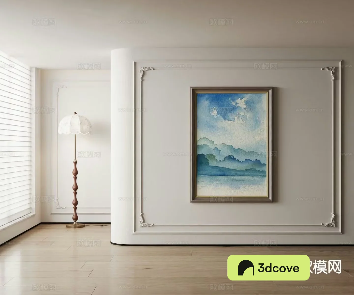 American decorative painting gradient color hanging painting