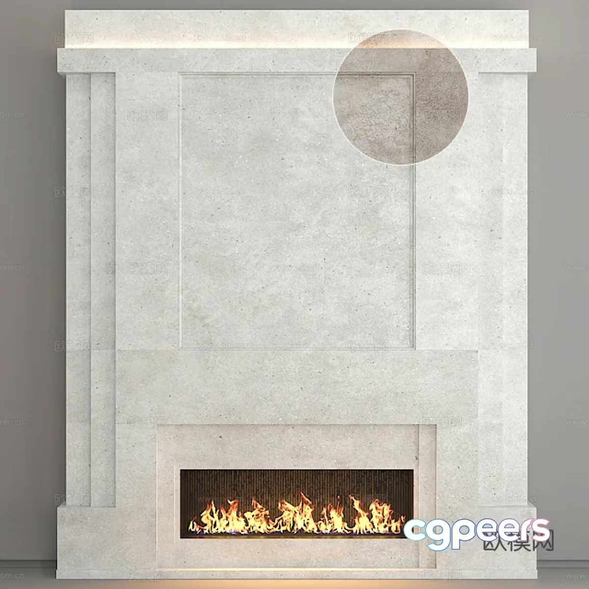 Modern fireplace 3d model