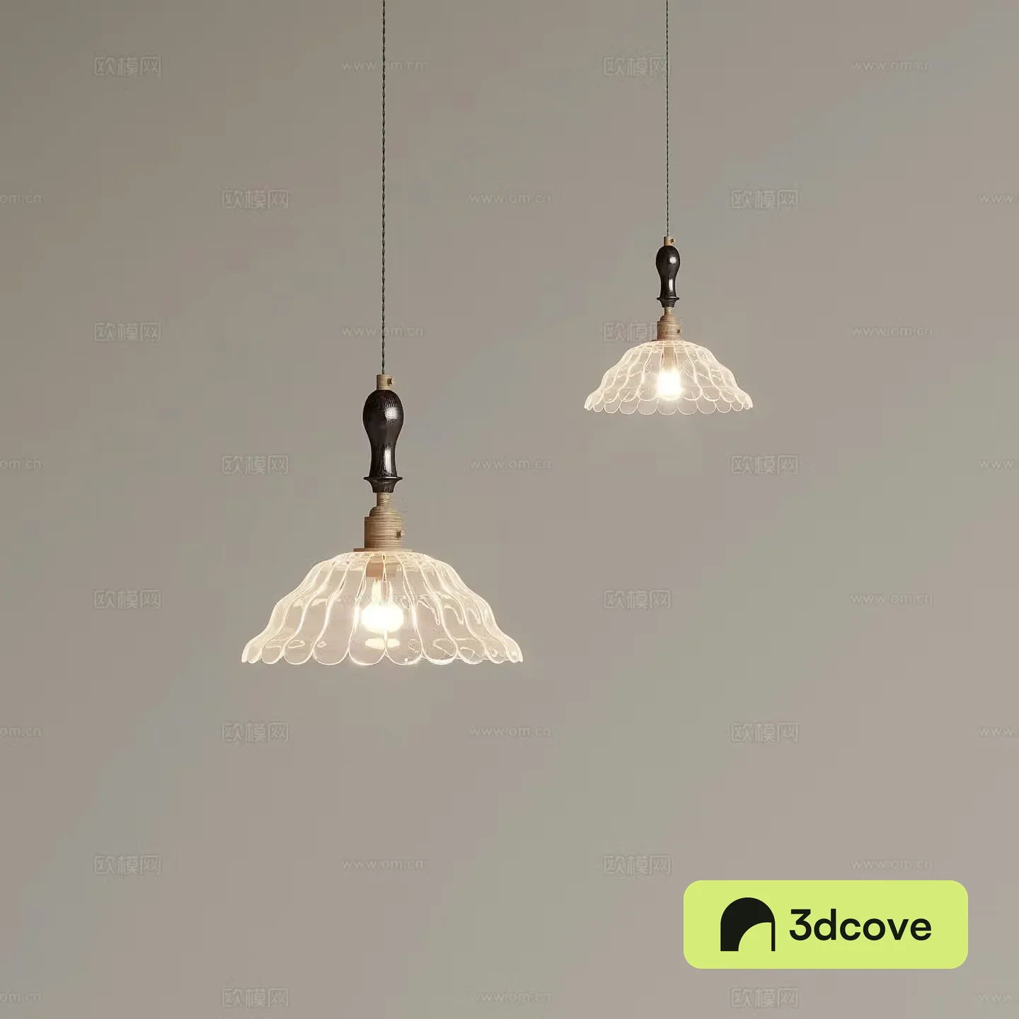 Retro style fishing line chandelier small chandelier