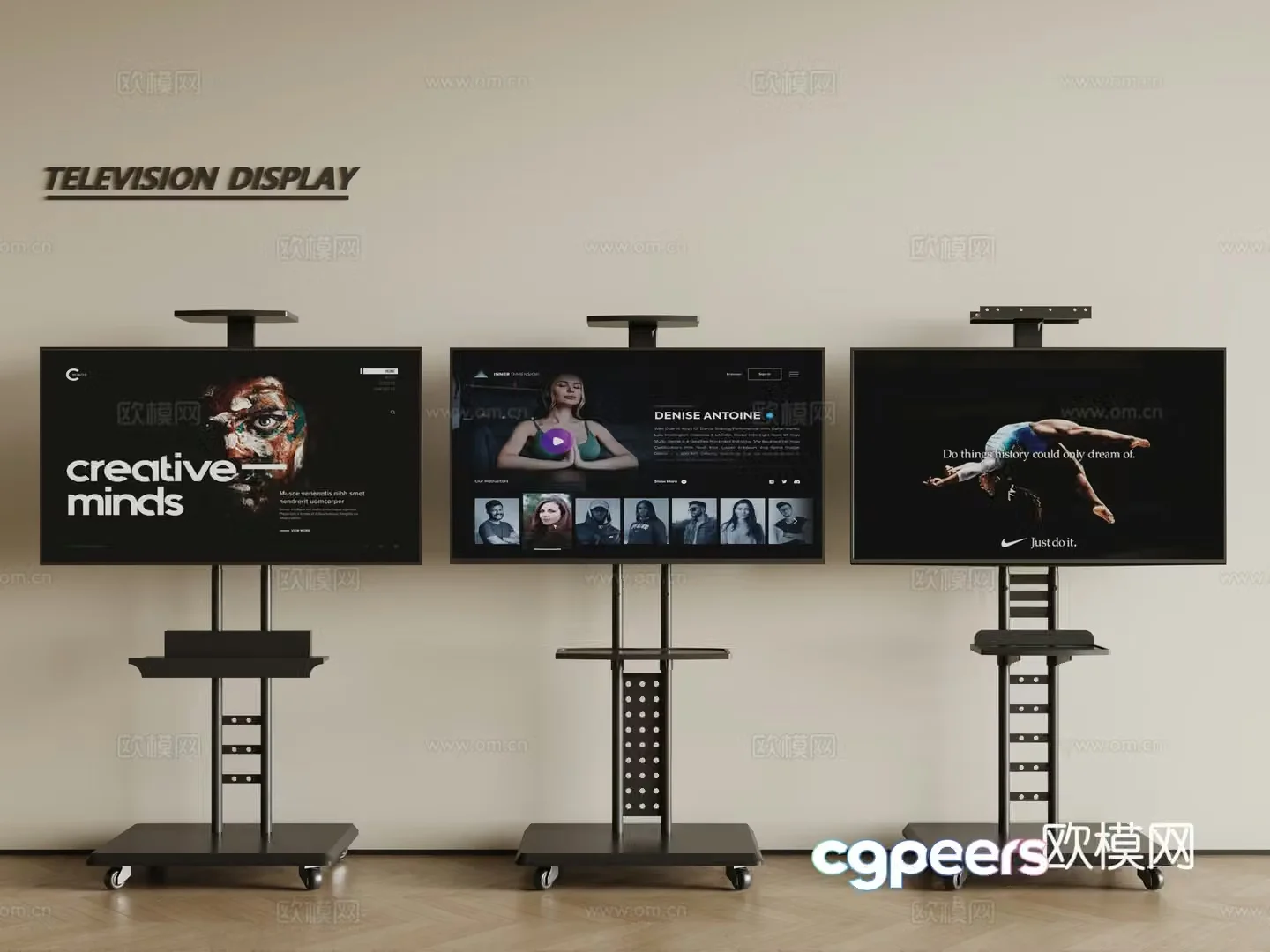 Modern LCD TV Stand TV Mobile TV Wall-mounted TV Floor-standing TV 3D Model