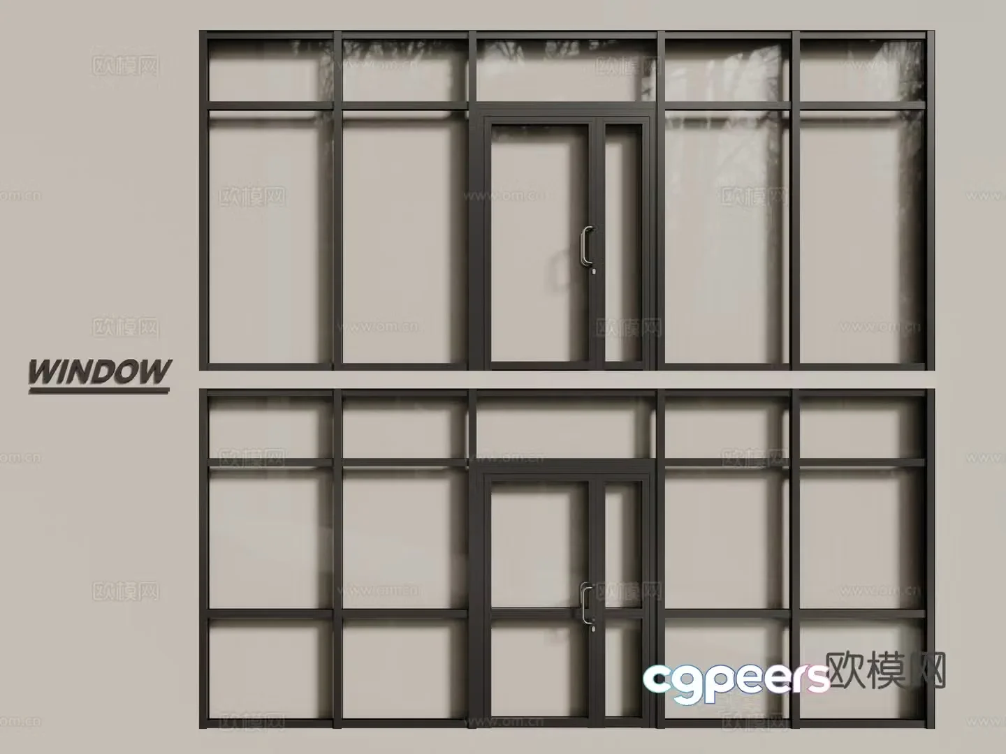 Modern windows casement windows floor-to-ceiling windows sliding windows 3d model
