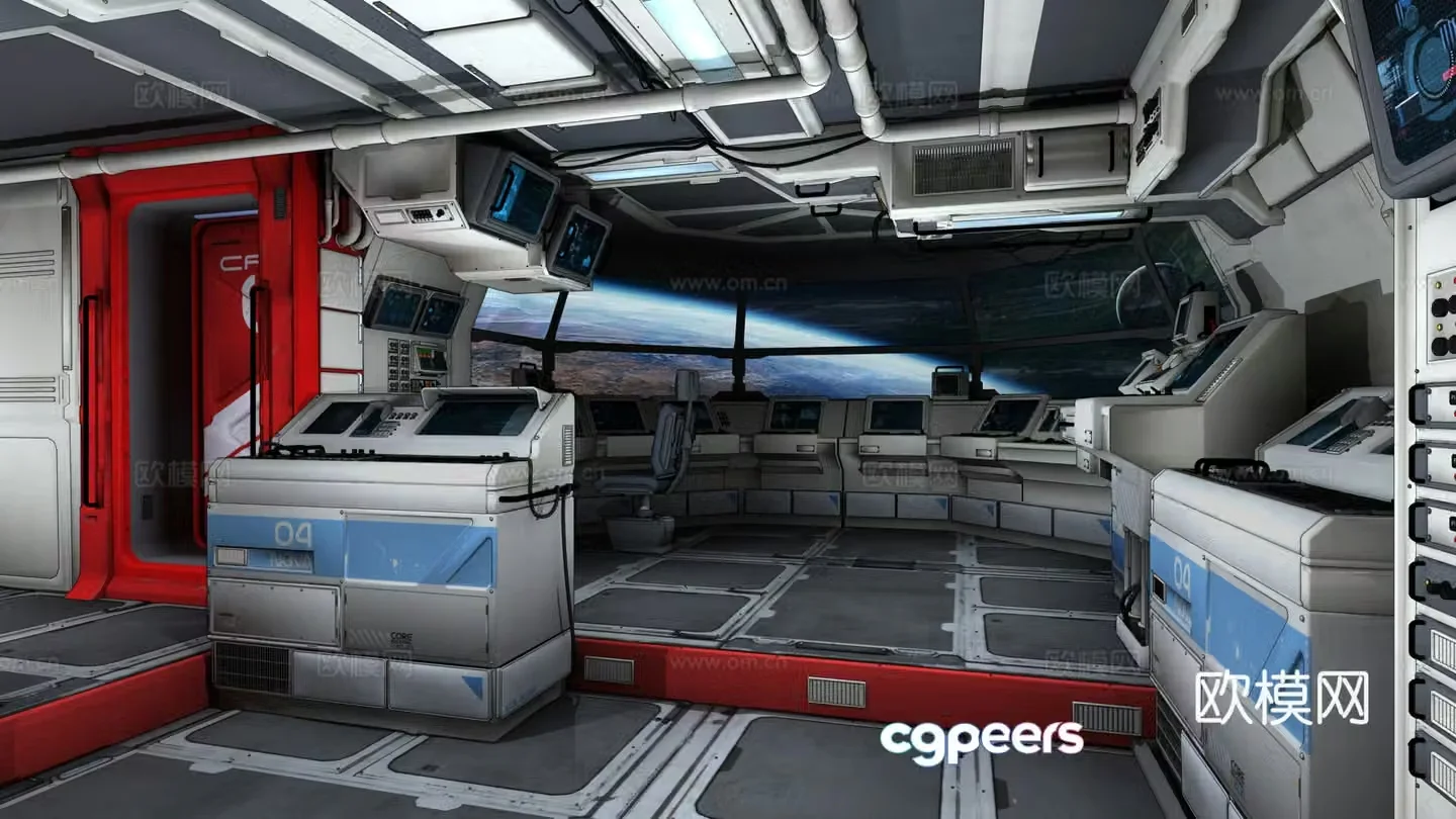 Modern universe capsule 3d model