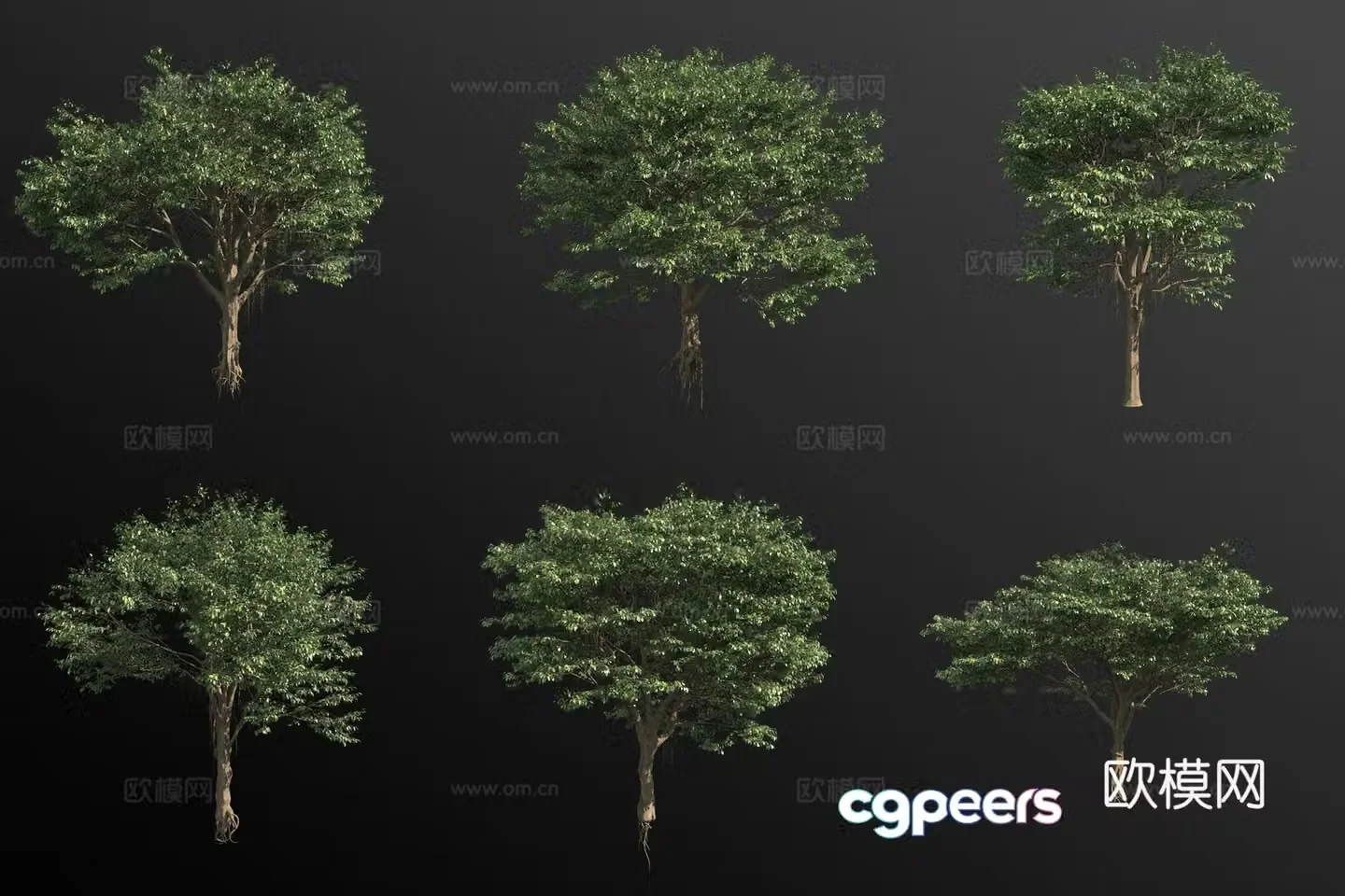 Golden banyan tree 3d model